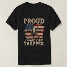 Stolzes Amerikanisches Trapper-T-Shirt
