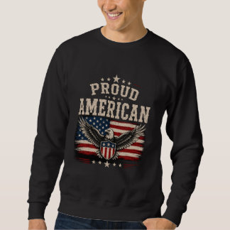 Stolzes amerikanisches USA-Flaggen-Sweatshirt Sweatshirt