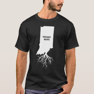 Stolzes amerikanisches Wachstum mit Indiana Staat T-Shirt