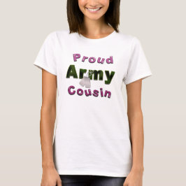 Stolzes Armee-Cousin-Rosa-Shirt T-Shirt