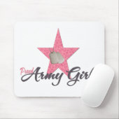 Stolzes Armee-Mädchen Mousepad (Mit Mouse)