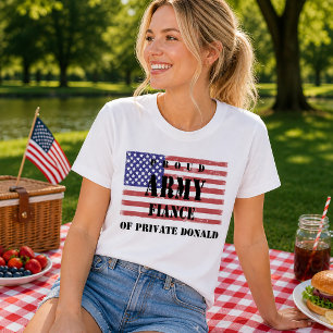 Stolzes Armee Verlobter Shirt Flagge Patriotisch