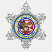 Stolzes Armeekonzern Korps Veteran Schneeflocken Zinn-Ornament (Vorderseite)