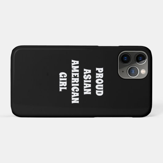 Stolzes asiatisches Mädchen, Schwarz-weiß Case-Mate iPhone Hülle (Rückseite (Horizontal))