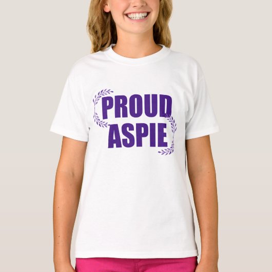 Stolzes Aspie Hübsches Lila Asperger-Syndrom Kinde T-Shirt (Vorderseite)