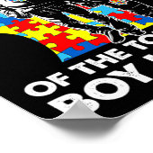 Stolzes Autismus Vater Vater und Sohn Autismus Bew Poster (Ecke)