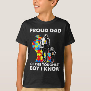 Stolzes Autismus Vater Vater und Sohn Autismus Bew T-Shirt