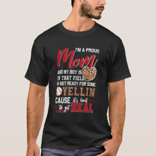 Stolzes Baseball-Mama-Baseball-Übereinstimmung T-Shirt