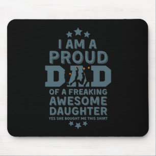 Stolzes Basketball-Vater-Shirt von Tochter Mousepad