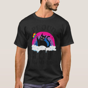 Stolzes Bi-Club-Mitglied Katze Bisexuelle Flagge R T-Shirt
