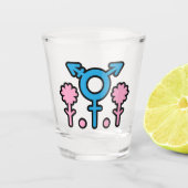 Stolzes Blüten Shotglas Schnapsglas (Vorderseite)