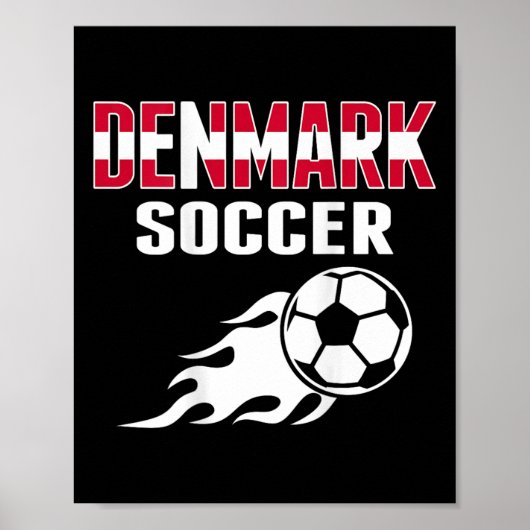 Stolzes Dänemark Fußballfans Jersey - Dänischer Fu Poster (Vorne)