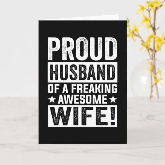 Stolzes Ehemann einer Freaking Phantastischen Ehef Karte (Gelbe Blume)