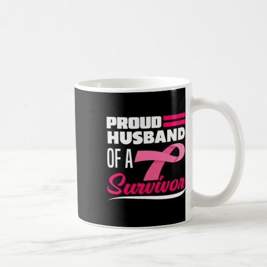 Stolzes Ehemann einer überlebenden Ehefrau Brustkr Kaffeetasse (Rechts)