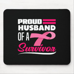 Stolzes Ehemann einer überlebenden Ehefrau Brustkr Mousepad