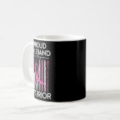 Stolzes Ehemann eines Brustkrebs-Kriegers Kaffeetasse (Vorderseite Links)
