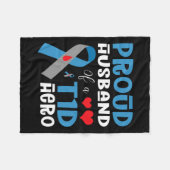 Stolzes Ehemann eines T1d Helden Typ 1 Diabetes Aw Fleecedecke (Vorderseite (Horizontal))