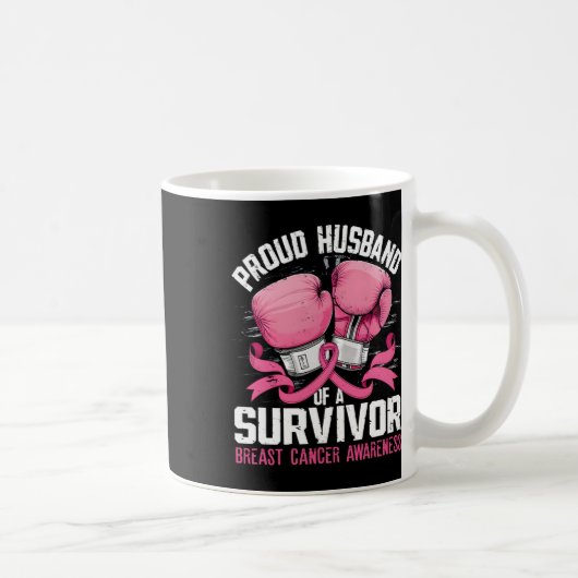 Stolzes Ehemann eines Überlebenden Boxhandschuhe B Kaffeetasse (Rechts)