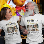 Stolzes Eltern des Graduate T - Shirt<br><div class="desc">Erleben Sie Ihren Stolz und Ihre Freude als Kind mit unseren speziell entworfenen T - Shirt der White & Abschluss Zeremonie. Diese maßgeschneiderten Stücke, mit klassischem Studentendesign, fünf persönlichen Fotos, der kühnen Aussage "stolze Eltern des Absolventen" und personalisiert mit dem Namen, dem Studienort und dem Unterrichtsjahr Ihres Kindes, machen eine...</div>