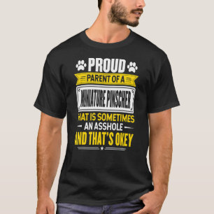 Stolzes Eltern einer Pinscher-Miniaturhundin-Mama T-Shirt