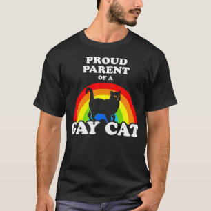 Stolzes Eltern einer schwulen Katze, die LGBT-Katz T-Shirt