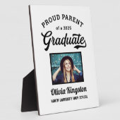 Stolzes Eltern eines 2025 Graduate White Custom Fo Fotoplatte (Seite)