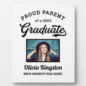 Stolzes Eltern eines 2025 Graduate White Custom Fo Fotoplatte (Vorderseite)