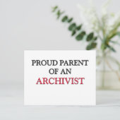 Stolzes Eltern eines ARCHIVISTEN Postkarte (Stehend Vorderseite)