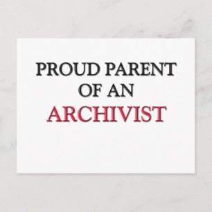 Stolzes Eltern eines ARCHIVISTEN Postkarte