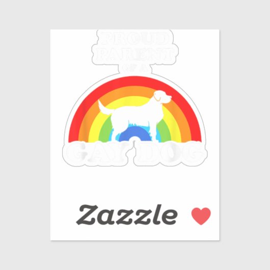 Stolzes Eltern eines schwulen Hundes - LGBT Hunde Aufkleber (Blatt)