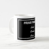 Stolzes Eltern mit Individuellen Namen Kaffeetasse (Vorderseite Links)
