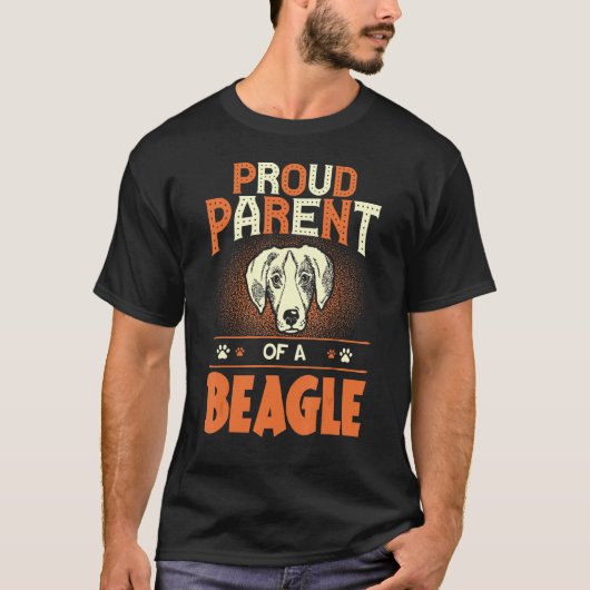 Stolzes Eltern von Beagles T-Shirt (Vorderseite)