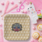 Stolzes Erbe lebt auf Papierplatten Pappteller (Party)