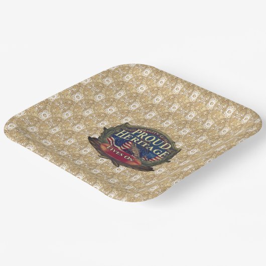 Stolzes Erbe lebt auf Papierplatten Pappteller (Gewinkelt)