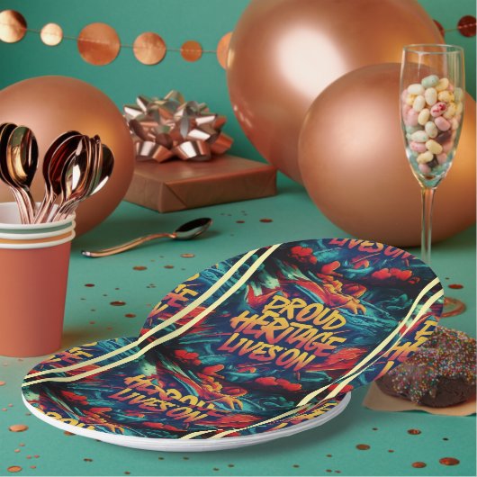 Stolzes Erbe lebt weiter Pappteller (Multi)