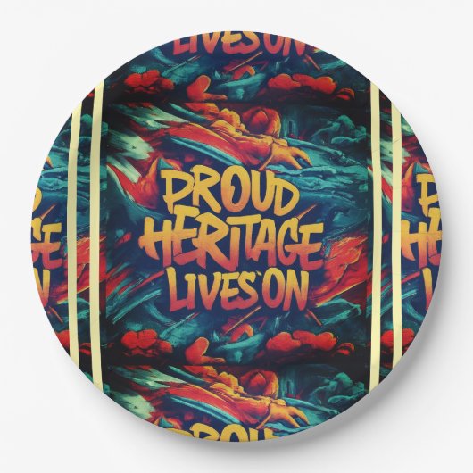 Stolzes Erbe lebt weiter Pappteller (Vorderseite)