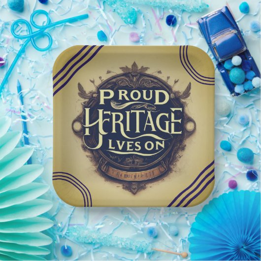 Stolzes Erbe lebt weiter Pappteller (Party)