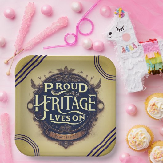 Stolzes Erbe lebt weiter Pappteller (Party)