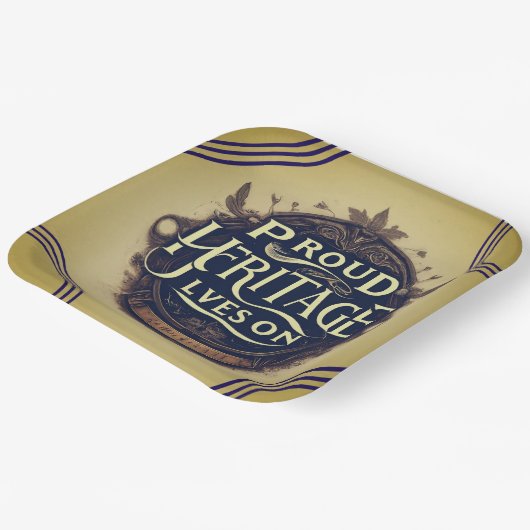 Stolzes Erbe lebt weiter Pappteller (Gewinkelt)