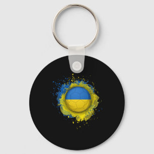 Stolzes Erbe Ukraine-Flagge Fußball Ll Schlüsselanhänger