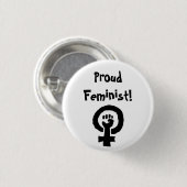 Stolzes feministisches Button (Vorne & Hinten)