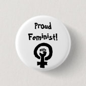 Stolzes feministisches Button (Vorderseite)