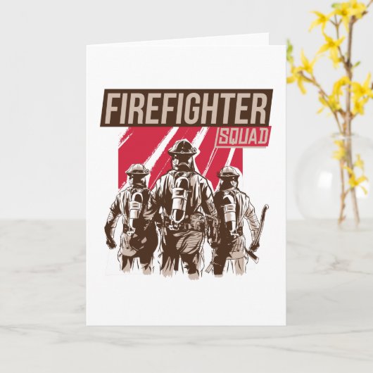 Stolzes Feuerwehrschiff Karte (Gelbe Blume)