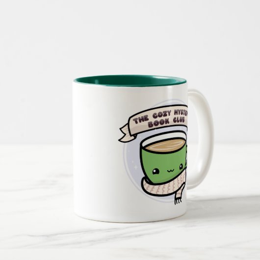 Stolzes gemütliches Mystery Book Club Mitglied Zweifarbige Tasse (VorderseiteRechts)