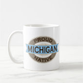Stolzes GetränkeTassen-Geschenk Michigans Kaffeetasse (Links)