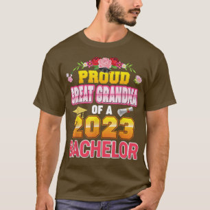 Stolzes großes Oma einer Klasse 2023 Bachelor hoch T-Shirt