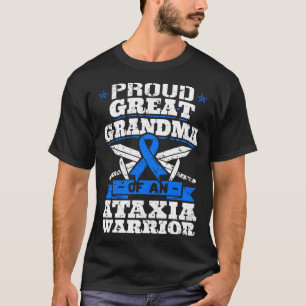 Stolzes großes Oma eines Ataxia-Krieger-Bewusstsei T-Shirt