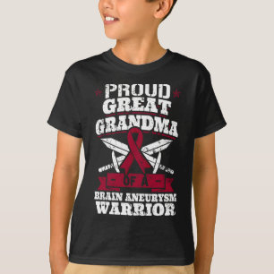 Stolzes großes Oma eines Gehirnaneurysma Krieger A T-Shirt