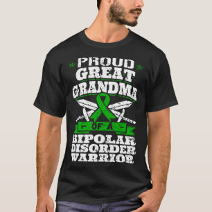 Stolzes großes Oma eines Kriegers gegen die bipola T-Shirt