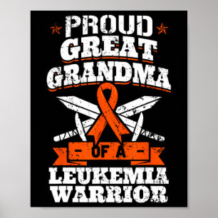 Stolzes großes Oma eines Leukämie Krieger Auszeich Poster